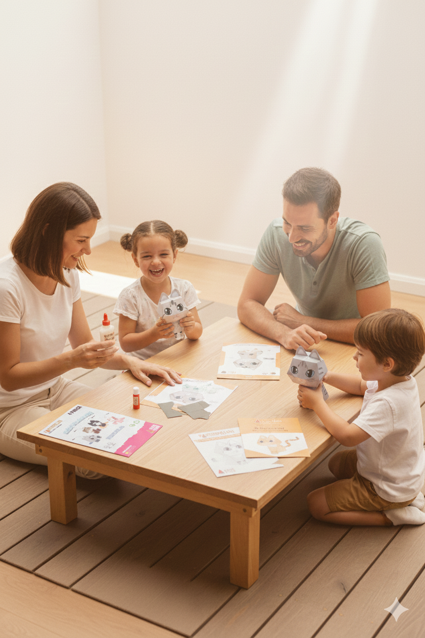 Sevimli Patiler Kağıt Katlama Seti - Köpek Temalı Papercraft Seti